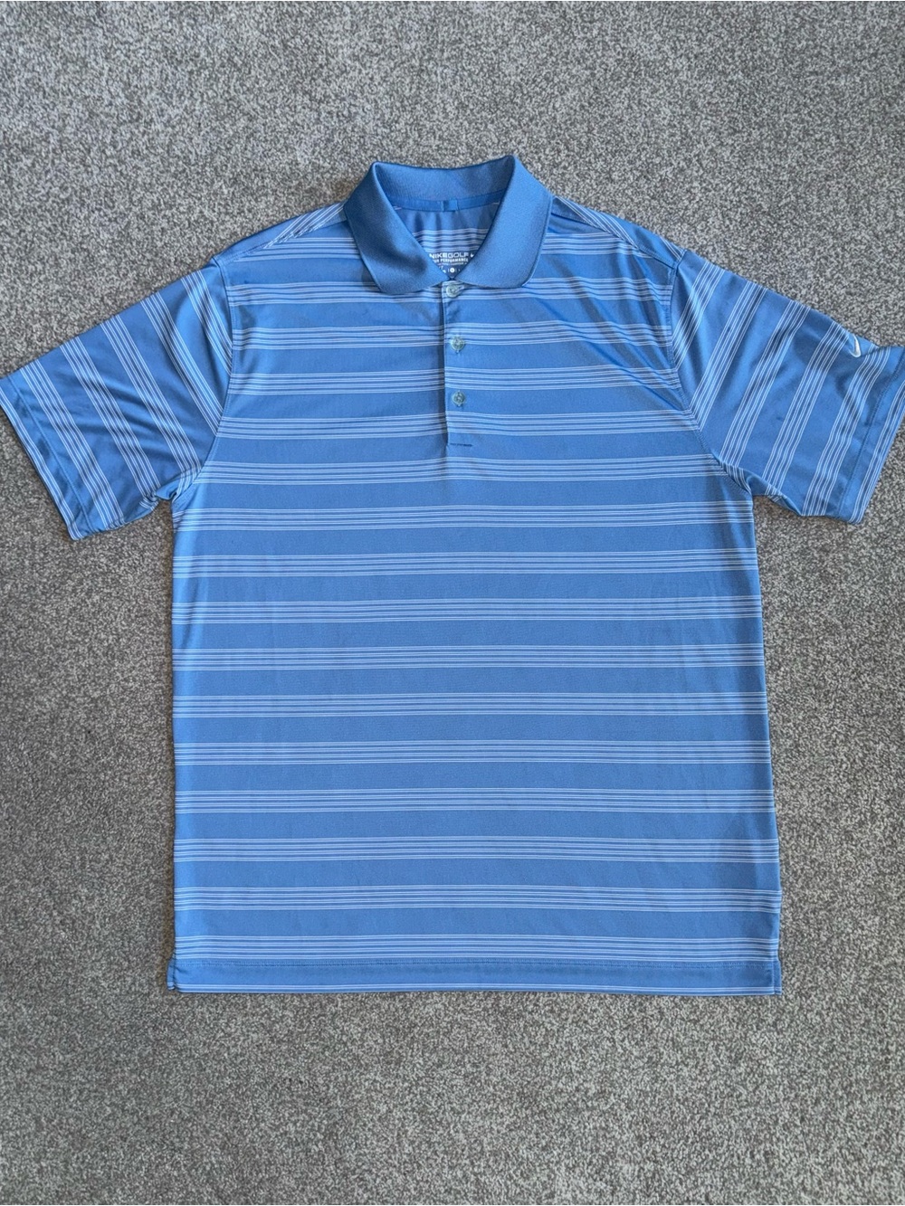 Nike Golf Tour Performance Dri-FIT Polo Shirt Men's Large Blue Striped NWOT